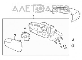 Mirror cover left Ford Fusion mk5 13-20 without turn signal