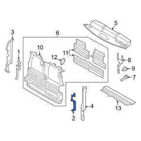 Radiator deflector left Ford Edge 19- 2.0T 2.7T