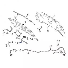 Ford Explorer 20- Hood Support Latch Bracket
