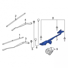 Front wiper trapezoid Ford Explorer 20-