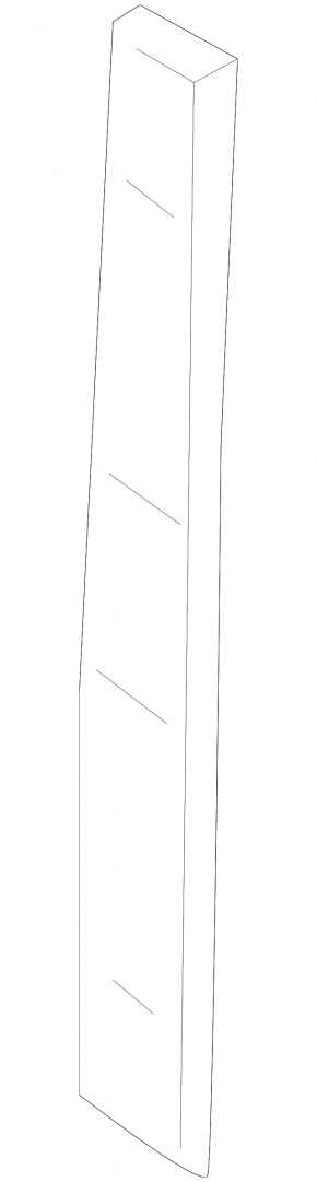 Lincoln Corsair 20-26 black front pillar trim, center right