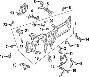 Under-torpedo pipe reinforcement Ford Mustang Mach-E 21-23