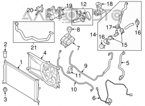 Radiator shroud diffuser assembly for Mazda3 MPS 09-13