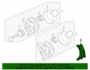Alternator bracket for the Audi Q7 4L 13-15