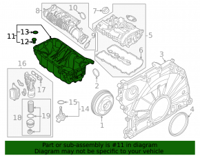 Oil pan BMW X1 F48 20-22 B46A20B 2.0T