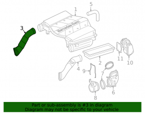 Right air duct Mercedes W164 ML X164 GL petrol