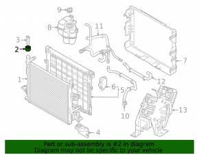 Upper left radiator mount Volkswagen ID.4 21-23 rubber