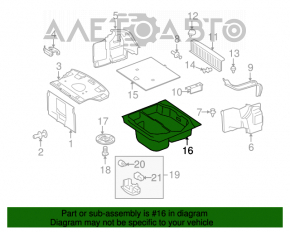 Mercedes W221 trunk tray