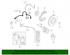 ABS Sensor Front Left Mini Cooper Clubman R55 07-14