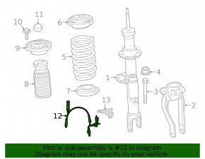 Front shock absorber wiring right BMW 5 G30 18-23 4.4T