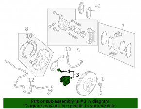 Rear left hub Nissan Murano 03-07 FWD