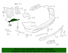 Left exhaust tip bracket for BMW X7 G07 19-26 M-Sport