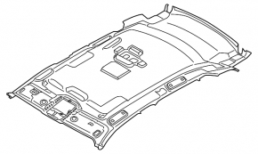 BMW X3 G01 18-21 black headlining, without panorama