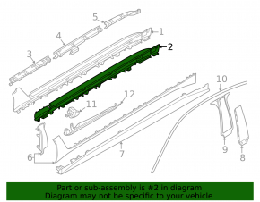 Upper right threshold for BMW i4 22-26 M Sport, black