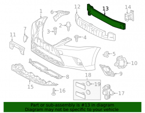 Lexus CT200h 14-17 Front Bumper Reinforcement