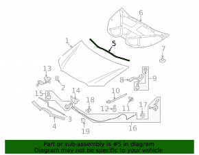 Hood Seal Rear Subaru b9 Tribeca