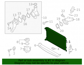 Water Cooling Radiator VW Beetle 12-14 2.5