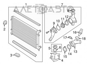 Water Cooling Radiator VW Beetle 12-14 2.5
