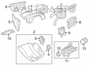 Steering column switch guitar assembly VW Beetle 12-19 type 2