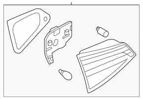 Light inside trunk lid right VW Jetta 11-14 USA