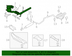 Intake pipe with catalytic converter VW Golf 15- 1.8T
