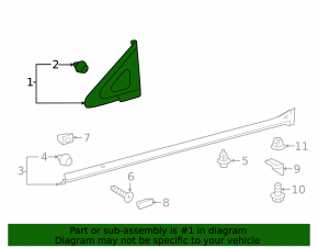 Triangle corner of the wing front left Lexus RX350 RX450h 16-22