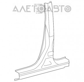 Right center pillar for Toyota Highlander 14-19