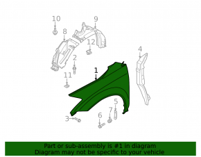 Front left wing Nissan Murano z50 03-08