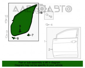 Lexus RX350 RX450h 10-15 Front Left Door Seal
