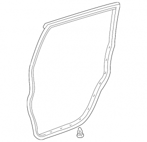Rear right door seal for Toyota Highlander 01-07