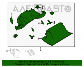 Glove box, glove compartment Nissan Altima 19-25 black, scratch