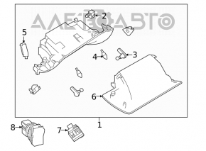 Glove box, glove compartment Nissan Altima 19-25 black, scratch