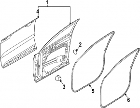 Front right door assembly for Kia Sportage 23-26