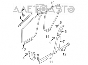 Nissan Rogue 2015 Outer Front Left Door Sill Plate
