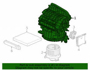 Heater body bare ventilation Honda Civic XI FE/FL 22-26