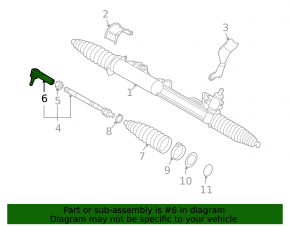 Steering tip left Audi Q7 4L 10-15
