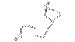 Air conditioning pipe Audi Q7 4L 10-15 without rear heater