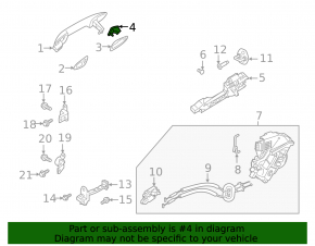 Plug outer handle rear left Kia Forte 19-24 4d
