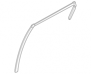 Rear right window seal for Hyundai Santa FE Sport 13-18