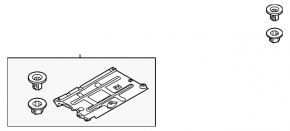 Front left underbody protection for Hyundai Sonata 15-19