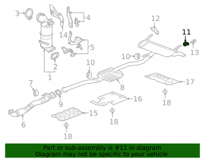 Exhaust Bracket Rear Right GMC Terrain 18-