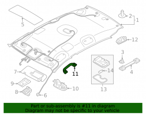 Kia Sportage 23-26 black rear right ceiling handle