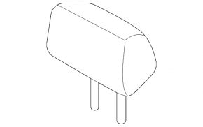 Nissan Ariya 23-25 rear center headrest, black leatherette