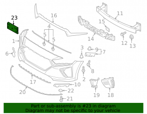 Hyundai Ioniq 17-19 Front Bumper License Plate