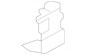 Infiniti Q50 18 3.0T Upper Right Radiator Deflector