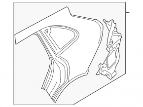 Quarter wing rear right Porsche Cayenne 958 11-14