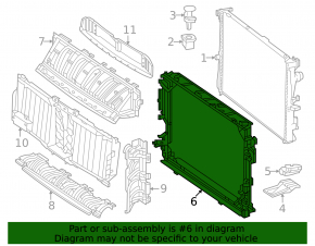 TV radiator panel Mercedes EQE SUV-class X294 23-25