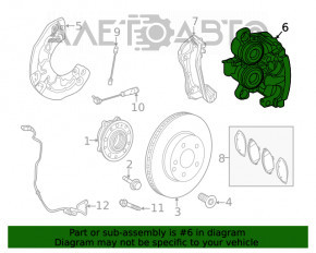Front left support Mercedes W167 GLE 450 20-23 AWD for disc 375/400mm