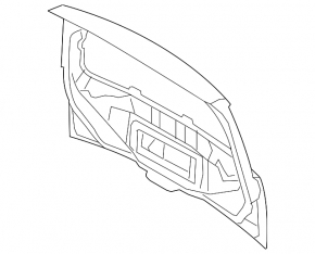 Boot door naked Ford Flex 09-19 silver UX