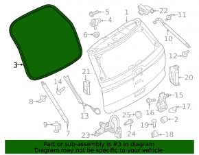 Rubber seal for tailgate Ford Explorer 11-19